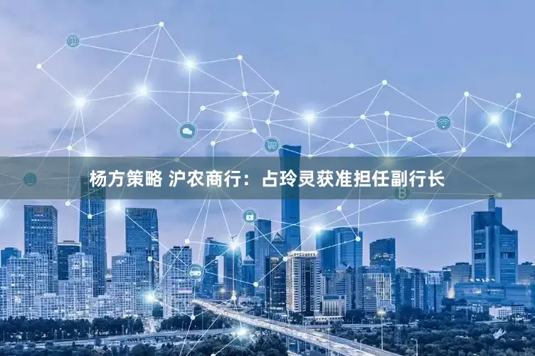 杨方策略 沪农商行：占玲灵获准担任副行长